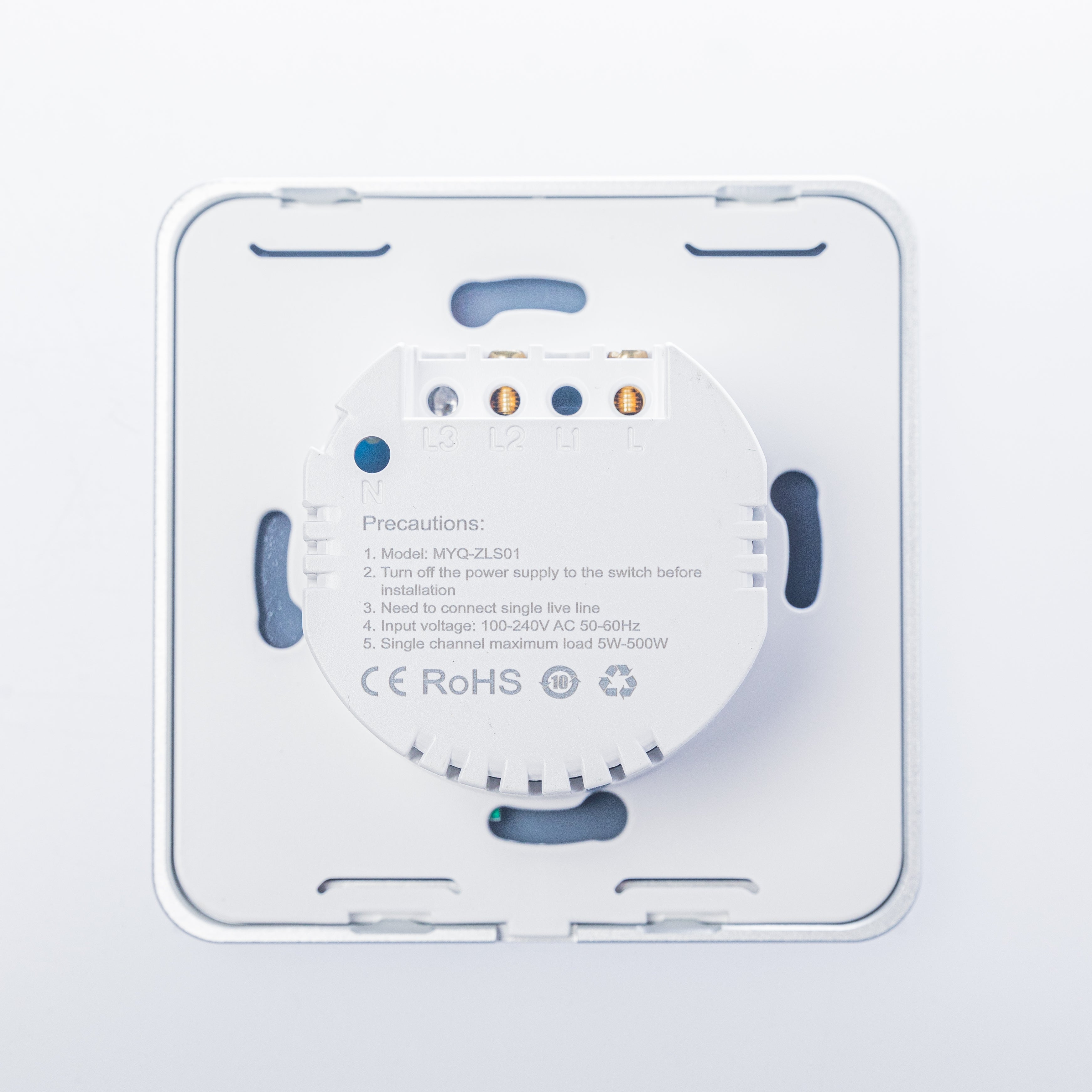 Intrerupator Touch Smart, Sticla,1 Buton, Conectivitate ZigBee, Tuya©