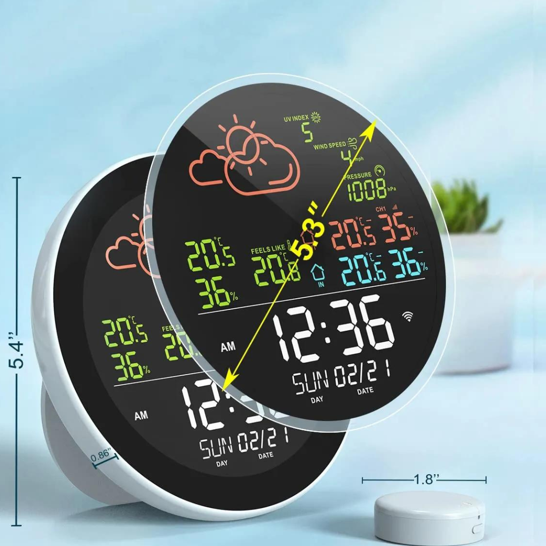 Senzor Smart de Umiditate si Temperatura cu 3 senzori,  WiFi, Controlabil din App, Tuya©