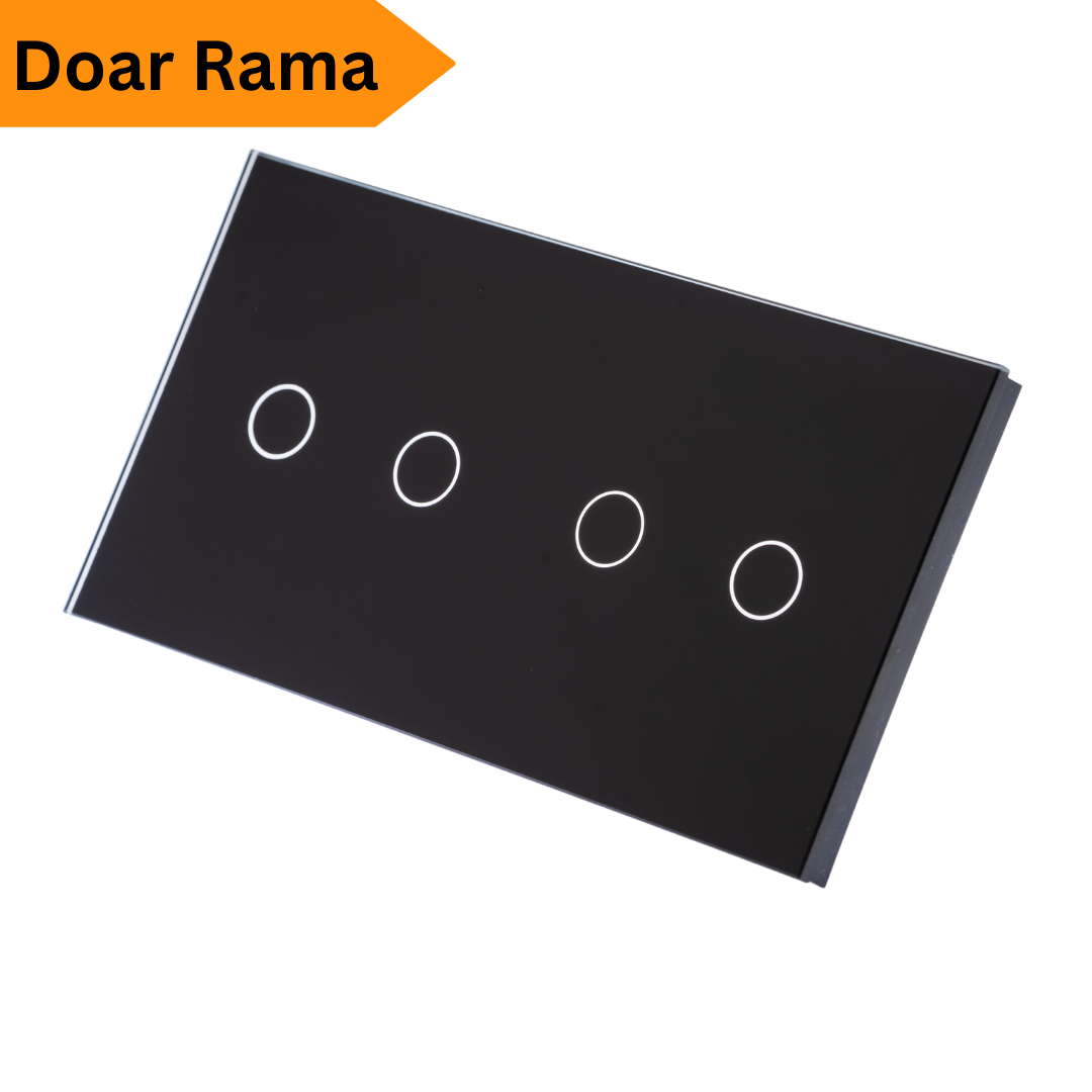 Rama intrerupator Sticla, Modular,  2+2 buton, Tuya©