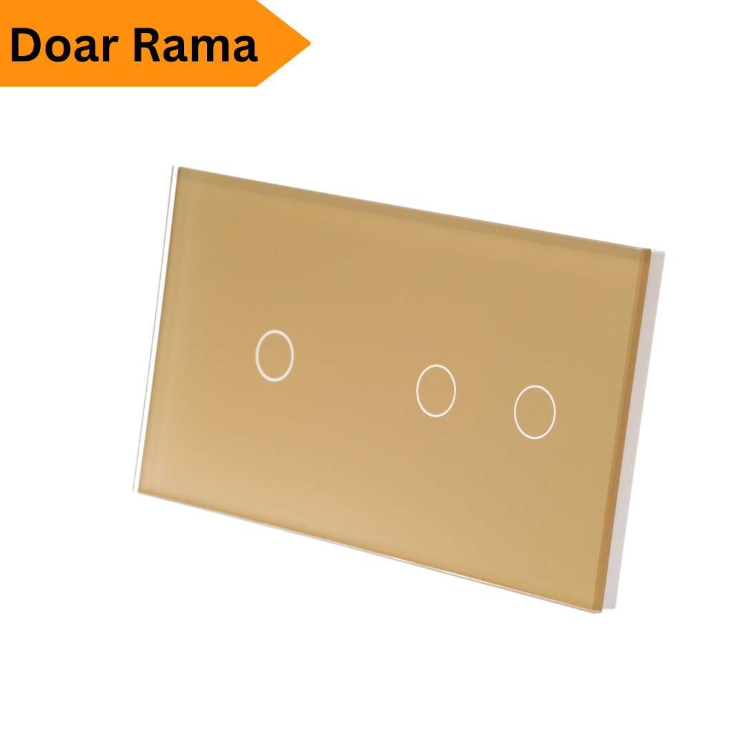 Rama intrerupator Sticla, Modular, 1+2 buton, Tuya©